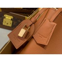Louis Vuitton LV Capucines MM Top Handle handbag in orange calfskin