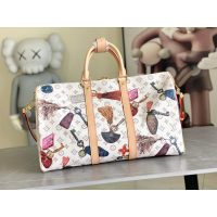 Louis Vuitton LV Flight Mode Monogram Dune Keepall 50 Duffle Bag