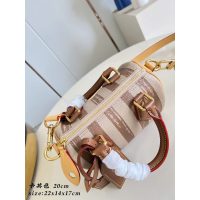 Louis Vuitton LV Speedy P9 Brown Striped Tote in Grainy Calfskin - 图片 6