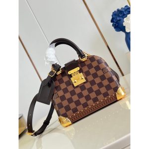 Louis Vuitton LV Alma Trunk Bag in Damier Canvas and Calfskin