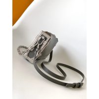 Women's Louis Vuitton LV Slim Trunk Handbag in Gray Calfskin